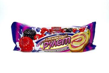 Русский Бисквит Рулет 175г Россия (ягодное ассорти)